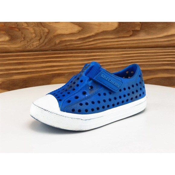 SKECHERS Sz 6 Toddler Shoes‎ Boys Slip-On Blue Synthetic Medium - Picture 1 of 10